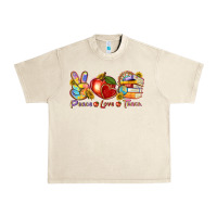 Sandshell peace love teach Urban Heavy Tee - texasbilliewilder