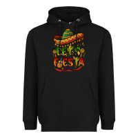 Black let's fiesta mexican hat Heavyweight Hoodie - BarkalooDesign