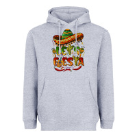 Heather Grey let's fiesta mexican hat Heavyweight Hoodie - BarkalooDesign