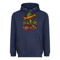 Navy let's fiesta mexican hat Heavyweight Hoodie - BarkalooDesign