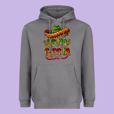 Let's Fiesta Mexican Hat Heavyweight Hoodie Designed By Barkaloodesign