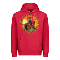 Cardinal cowgirl sunflower Premium Hoodie - MaliasSmallBusiness