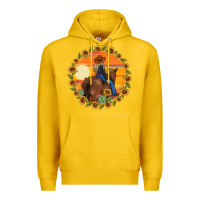 Lemon cowgirl sunflower Premium Hoodie - MaliasSmallBusiness