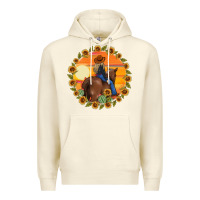 Sandshell cowgirl sunflower Premium Hoodie - MaliasSmallBusiness