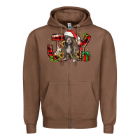 Chestnut Christmas joy pitbull Zipper Hoodie - JahusDesignShop