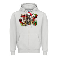Dove Grey Christmas joy pitbull Zipper Hoodie - JahusDesignShop