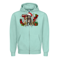 Seafoam Christmas joy pitbull Zipper Hoodie - JahusDesignShop