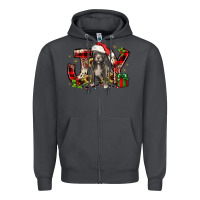 Smoke Christmas joy pitbull Zipper Hoodie - JahusDesignShop