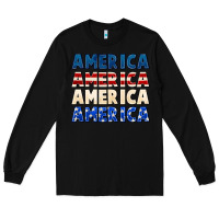 Black America 4th of July Long Sleeve Tee - CowGirlArtShop