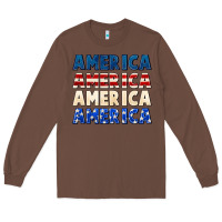 Chestnut America 4th of July Long Sleeve Tee - CowGirlArtShop