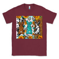 Burgundy Easter bunnies leopard cowhide tumbler Easter Day Classic Tee - Neo Western