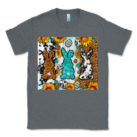 Charcoal Heather Easter bunnies leopard cowhide tumbler Easter Day Classic Tee - Neo Western