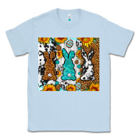 Dusty Blue Easter bunnies leopard cowhide tumbler Easter Day Classic Tee - Neo Western