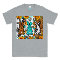 Heather Grey Easter bunnies leopard cowhide tumbler Easter Day Classic Tee - Neo Western