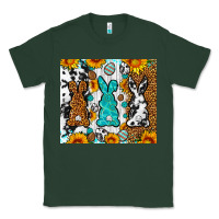 Sports Green Easter bunnies leopard cowhide tumbler Easter Day Classic Tee - Neo Western