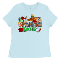Baby Blue spanish teacher Ladies Tee - AdoDesignShop