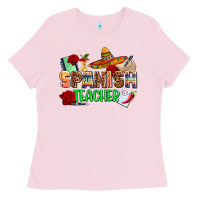 Bubblegum Pink spanish teacher Ladies Tee - AdoDesignShop