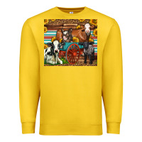 Lemon Farm Animals On An Old Wagon Premium Sweatshirt - LillyAllenDesigns