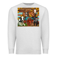 Oatmeal Heather Farm Animals On An Old Wagon Premium Sweatshirt - LillyAllenDesigns