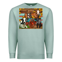 Seafoam Farm Animals On An Old Wagon Premium Sweatshirt - LillyAllenDesigns