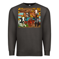 Smoke Farm Animals On An Old Wagon Premium Sweatshirt - LillyAllenDesigns