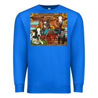 True Royal Farm Animals On An Old Wagon Premium Sweatshirt - LillyAllenDesigns