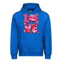 Cobalt love with lips Urban Hoodie - LillyAllenDesigns