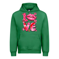 Emerald love with lips Urban Hoodie - LillyAllenDesigns