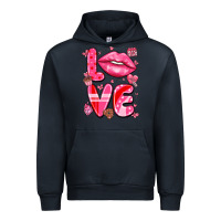 Navy love with lips Urban Hoodie - LillyAllenDesigns