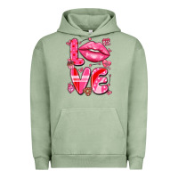 Pigment Oil Green love with lips Urban Hoodie - LillyAllenDesigns