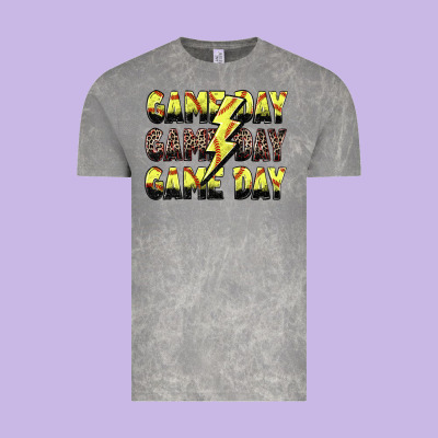 Game Day Game Day Softball Lightning Bolt Vintage Tee Designed By Zillion Design Studio