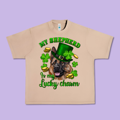 St.patrick's Day My Shepherd Is My Lucky Charm Urban Heavy Tee Designed By Ranaportraitstore