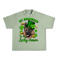 Oil Green st.patrick's day my shepherd is my lucky charm Urban Heavy Tee - RanaPortraitStore