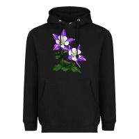 Black rocky mountain columbine Heavyweight Hoodie - LillyAllenDesigns