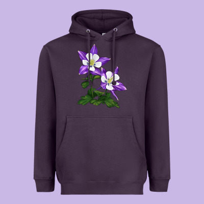 Rocky Mountain Columbine Heavyweight Hoodie Designed By Lillyallendesigns