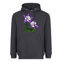 Smoke rocky mountain columbine Heavyweight Hoodie - LillyAllenDesigns