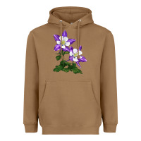 Toasted Coconut rocky mountain columbine Heavyweight Hoodie - LillyAllenDesigns