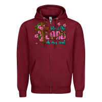 Burgundy bless the lord oh my soul Zipper Hoodie - AdoDesignShop