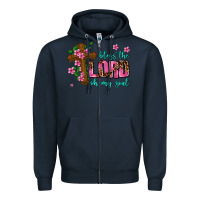 Navy bless the lord oh my soul Zipper Hoodie - AdoDesignShop