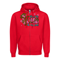 Red bless the lord oh my soul Zipper Hoodie - AdoDesignShop