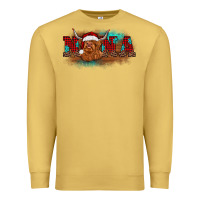 Antique Gold christmas nana highland cow Premium Sweatshirt - BarkalooDesign