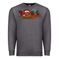 Charcoal Heather christmas nana highland cow Premium Sweatshirt - BarkalooDesign