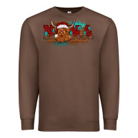 Chestnut christmas nana highland cow Premium Sweatshirt - BarkalooDesign