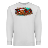 Dove Grey christmas nana highland cow Premium Sweatshirt - BarkalooDesign