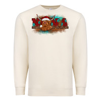 Sandshell christmas nana highland cow Premium Sweatshirt - BarkalooDesign