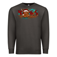 Smoke christmas nana highland cow Premium Sweatshirt - BarkalooDesign