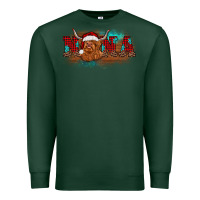 Sports Green christmas nana highland cow Premium Sweatshirt - BarkalooDesign