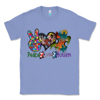 Colony Blue peace love autism Classic Tee - SublimationCraftShop