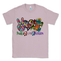 Lilac peace love autism Classic Tee - SublimationCraftShop