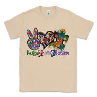 Mushroom peace love autism Classic Tee - SublimationCraftShop